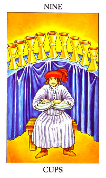 The Nine Of Cups and finding Contentment Within Ourselves -  PsychictxtPsychictxt