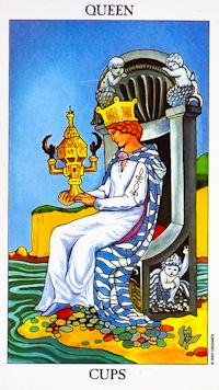 Queen of Cups as Action Tarot Card Meaning